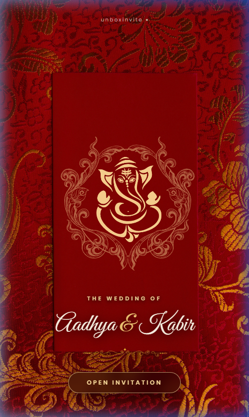 Crimson Splendor Luxury Digital Wedding Invitation Website Preview